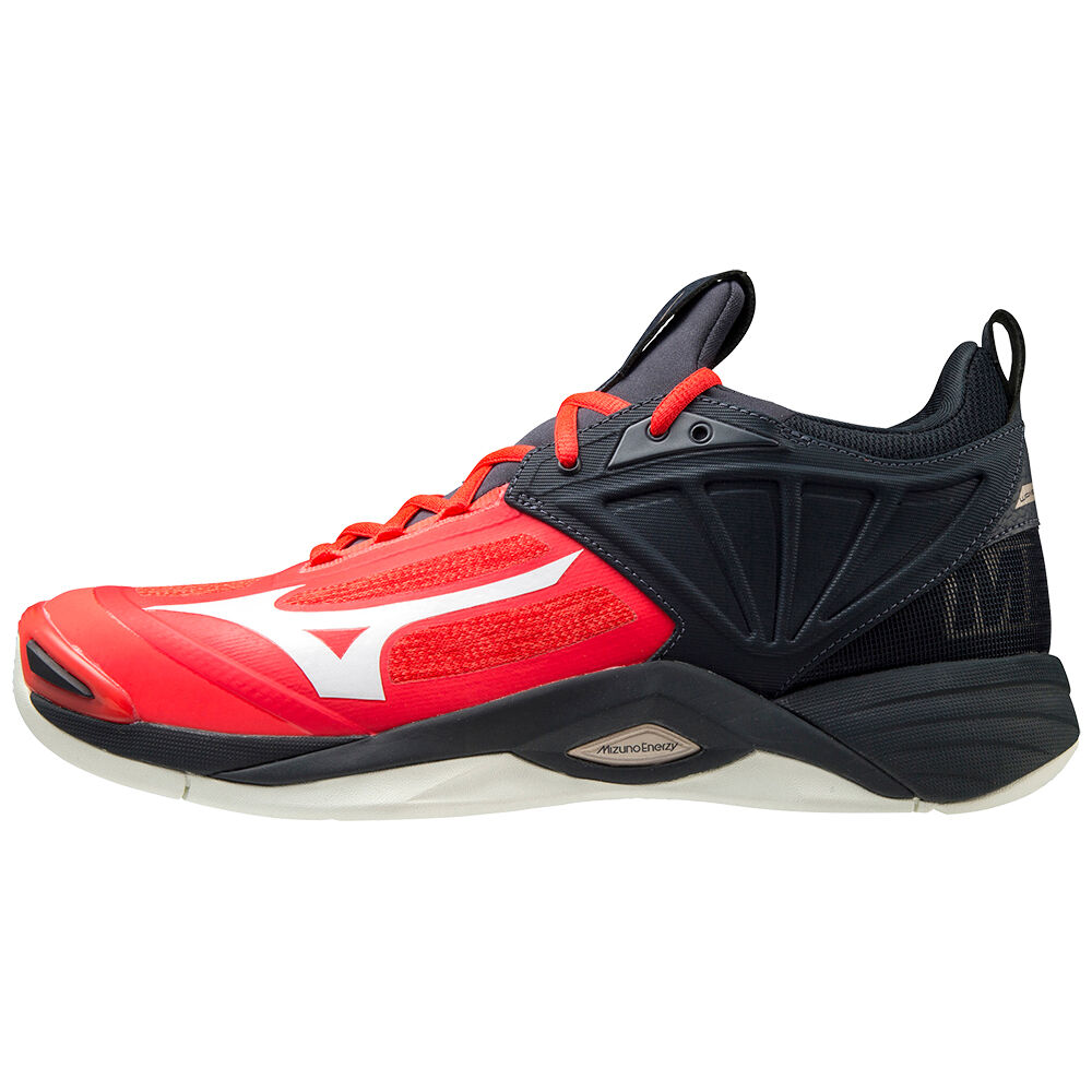 Zapatillas Voleibol Mizuno Wave Momentum 2 Hombre Rojas/Blancas España ZBDX-98702